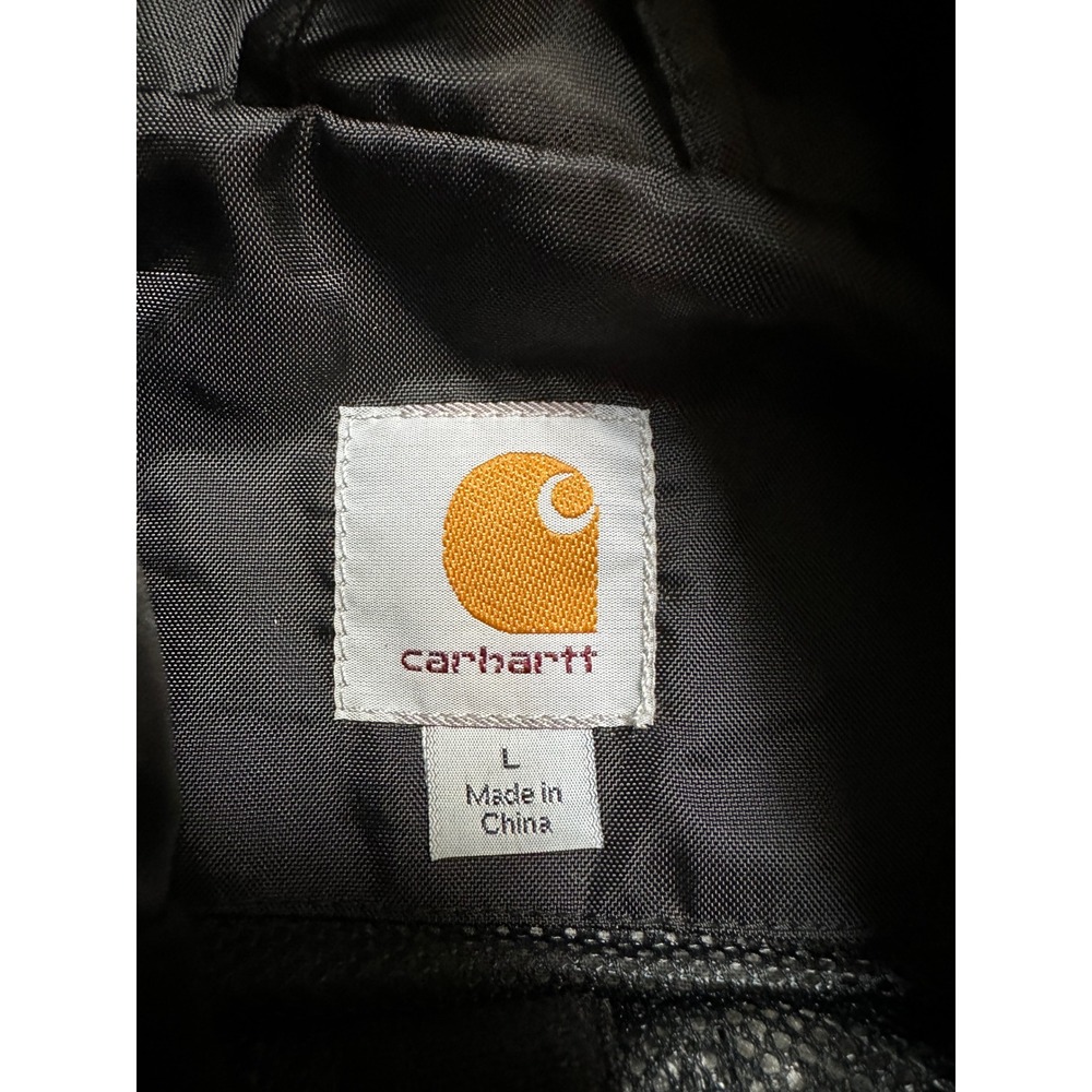 Carhartt Mens J305 BLK Black Nylon Hooded Jacket Coat Mesh Lined Size Large - Picture 5 of 7
